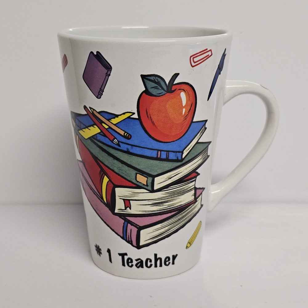 Laura Secord #1 Teacher Mug – Apple & Books Design, Ceramic Coffee Cup